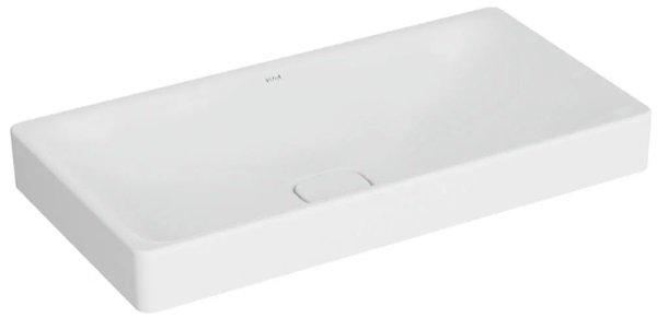 Vitra 7536B001-1398 Metropole Dikdörtgen Çanak lavabo, 80cm Mat Beyaz.